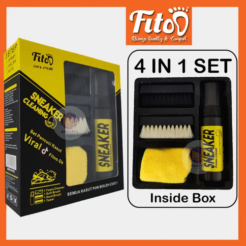 Shoe cleaner kit foam - cleaner, 3-in-1